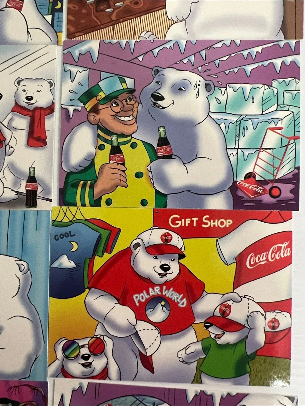 1996 South Pole Vacation Coca Cola Polar Bears Trading Cards (15) - Lot #1